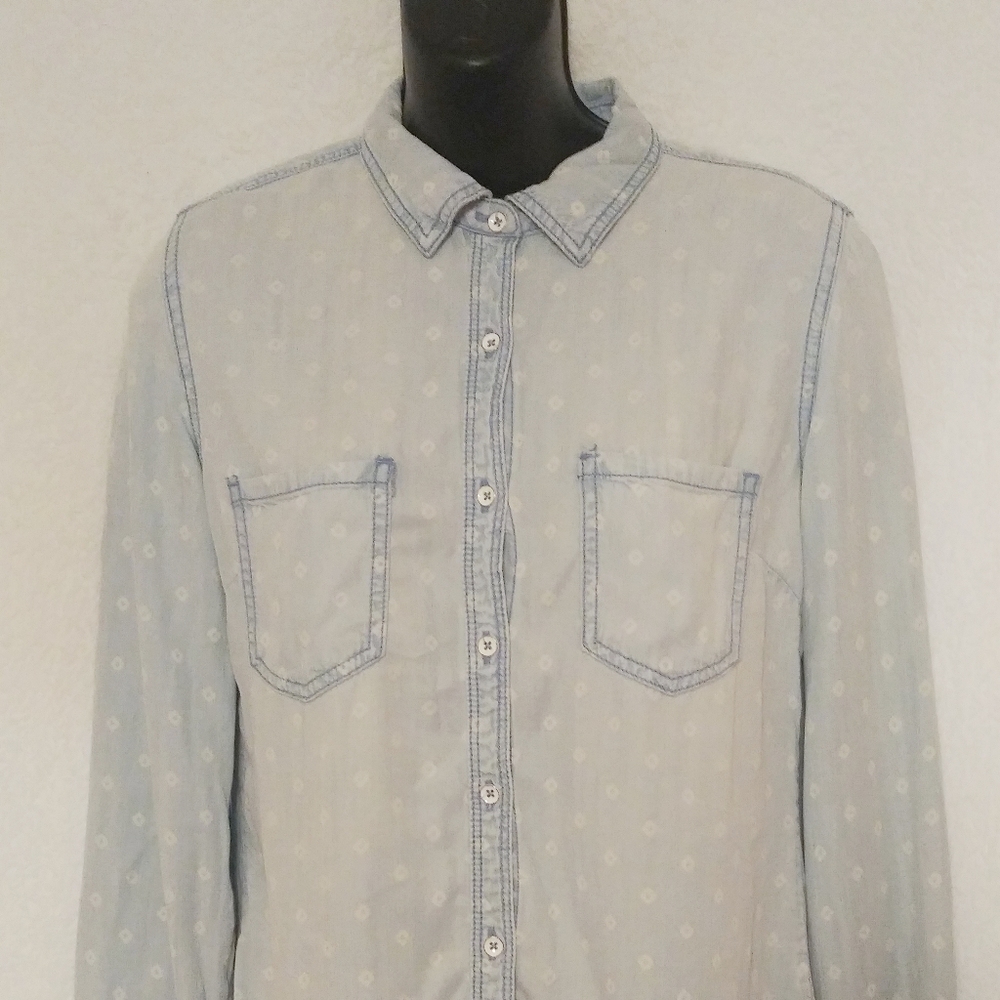 Maurices Long Sleeve Denim Shirt Size Small